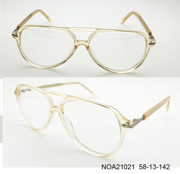 Clear Light Brown Fashion Glasses Frames NOA21021