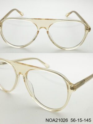Oversize Oval Clear Brown Glasses Frames NOA21026
