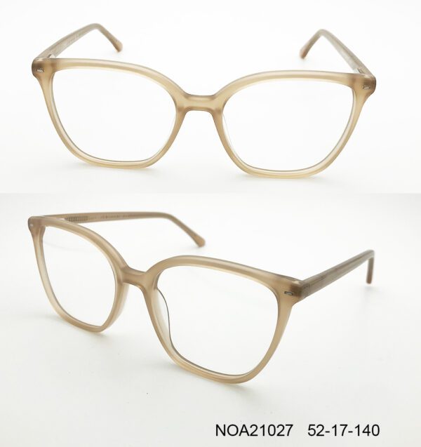 Light Brown Matrue Style Square Glasses Frames NOA21027