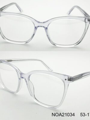 Clear Grey Square Mature Style Eyeglasses Frames NOA21034