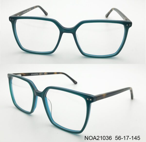 Nile Blue Oversize Square Glasses Frames NOA21036