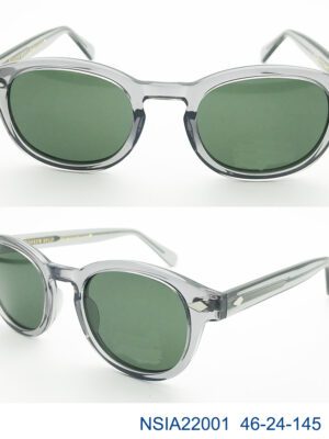 Elegant Mica Green lens Translucent Gray Sunglasses Frame NSIA22001C1