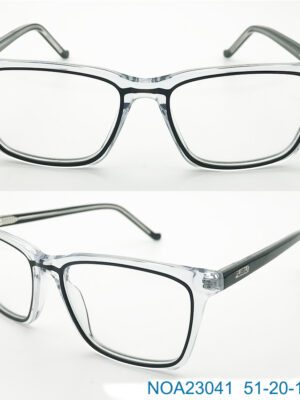 Crystal Clear, Square, Unisex, Eyeglass Frames, Acetate, Spectacles, Glasses wholesale