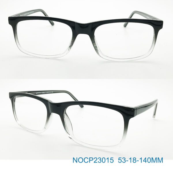 Transparent Black Gradient, Eyeglasses Frames, CP material, Rectangle