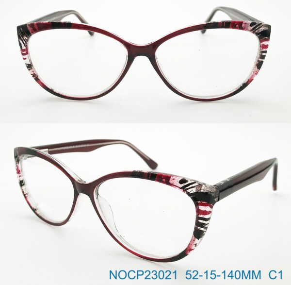 CP Material Cat Eye Graffiti Glasses Frame NOCP23021 C1