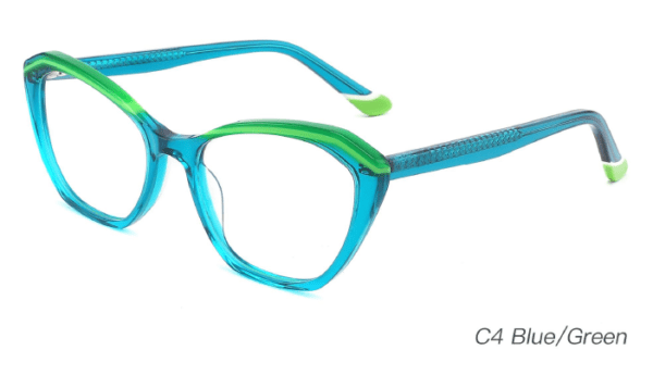 2023 Colorful Summer Glasses Frames NOA23004 C4 Blue Green Wholesale Sample Display