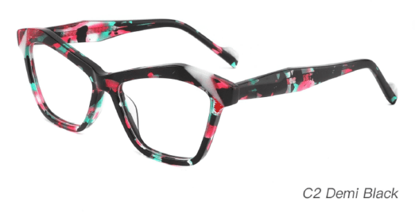 2023 Colorful Summer Glasses Frames NOA23008 C2 Demi Black, China Wenzhou Ouyuan eyewear manufacturing, eye glasses wholesale in bulk