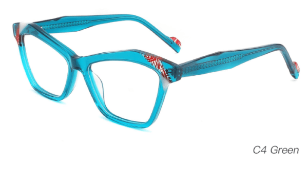 2023 Colorful Summer Glasses Frames NOA23008 C4 Green, glasses wholesale, glasses frames supplier, goggles, glasses accessory