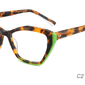 2023 Colorful Summer Glasses Frames NOA23009 C2 Demi Brwon, glasses frames wholesale in bulk, eye glasses accessory, care vision, China Wenzhou Ouyuan eyewear manufacturing, glasses frames supplier
