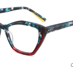 2023 Colorful Summer Glasses Frames NOA23009 C3 Demi Blue, Ouyuan eyewear manufacturing, care vision, eye glass accessory, geometric glasses