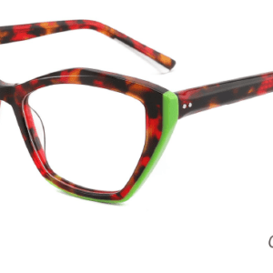 2023 Colorful Summer Glasses Frames NOA23009 C4 Demi Red, Wenzhou Ouyuan eyewear manufacturing, glasses supplier, care vision, geometric glasses frames, designer glasses
