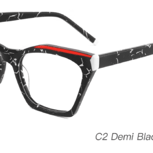 2023 Colorful Summer Glasses Frames NOA23012 C2 Demi Black Wine Red, China glasses frames supplier and manufacturer, care vison, prescription glasses, cat eye
