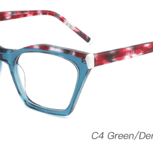 2023 Colorful Summer Glasses Frames NOA23012 C4 Green Demi Wine Red, China glasses manufacturer, glasses wholesale in bulk, eye glass accessory, care vision, cat eye glasses, prescription glasses