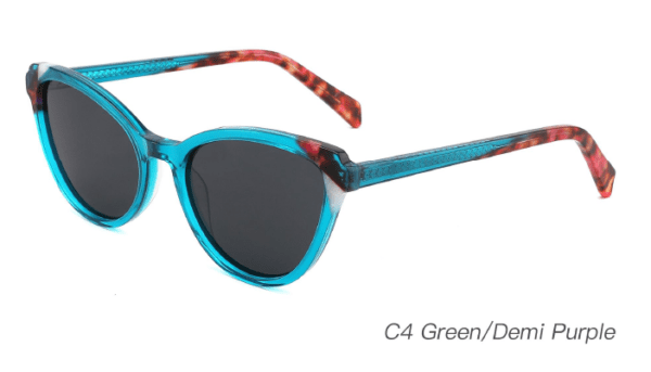 2023 Colorful Summer Sunglasses AS00001 C4 Green Demi Purple Wholesale in Bulk