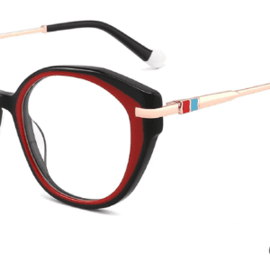 2023 Colorful Summer Glasses Frames NOA23016 C1 Red Black, China Wenzhou glasses manufacturer, round glasses, glasses frames for prescription, care vision, eye glass accessory, CE, FDA international certification