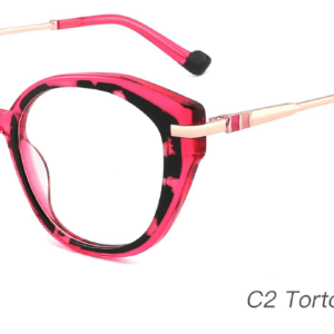 2023 Colorful Summer Glasses Frames NOA23016 C2 Tortoiseshell Red, China Zhejiang Wenzhou Ouyuan eyewear manufacturing, glasses wholesaler and supplier, care vision, eye glass accessory, OEM, ODM production
