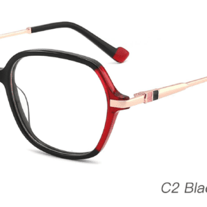 2023 Colorful Summer Glasses Frames NOA23017 C2 Black Wine Red, OEM,ODM production mode, CE, FDA international certification, prescription glasses, eye glass accessory, China glasses frames manufacturer and supplier and wholesaler, care vision