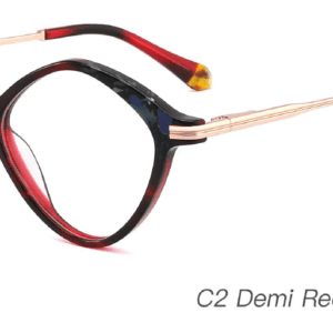 2023 Colorful Summer Glasses Frames NOA23019 C2 Demi Red Demi Green, OEM,ODM production mode,CE, FDA international certification, prescription glasses, eye glass accessory, China glasses frames manufacturer and supplier and wholesaler, care vision