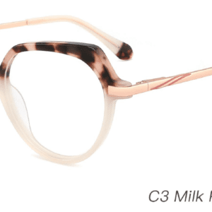 2023 Colorful Summer Glasses Frames NOA23021 C3 Milk Pink Demi Pink, OEM,ODM production mode,CE, FDA international certification, prescription glasses, eye glass accessory, China glasses frames manufacturer and supplier and wholesaler, care vision, oval glasses frames