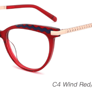 2023 Colorful Summer Glasses Frames NOA23022 C4 Wine Red Demi Green, OEM,ODM production mode,CE, FDA international certification, prescription glasses, eye glass accessory, China glasses frames manufacturer and supplier and wholesaler, care vision, cat eye glasses frames