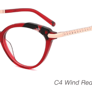 2023 Colorful Summer Glasses Frames NOA23023 C4 Wine Red Demi Black, OEM,ODM production mode,CE, FDA international certification, prescription glasses, eye glass accessory, China glasses frames manufacturer and supplier and wholesaler, care vision, cat eye glasses frames