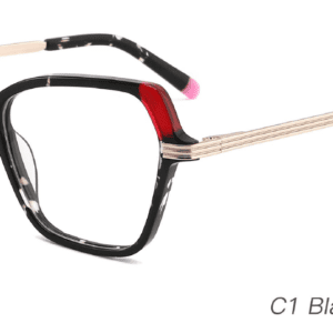 2023 Colorful Summer Glasses Frames NOA23024 C1 Black Wine Red, OEM,ODM production mode,CE, FDA international certification, prescription glasses, eye glass accessory, China glasses frames manufacturer and supplier and wholesaler, care vision