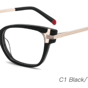 2023 Colorful Summer Glasses Frames NOA23025 C1 Black Transparent, OEM,ODM production mode,CE, FDA international certification, prescription glasses, eye glass accessory, China glasses frames manufacturer and supplier and wholesaler, care vision