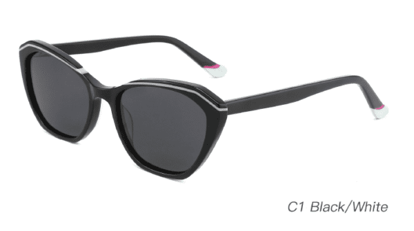 2023 Colorful Summer Sunglasses AS00003 C1 Black White, wholesale 100% UV protection sunglasses, cat eye sunglasses wholesale, sunglasses sale by bulk, fashion sunglasses accessories, designer sunglasses