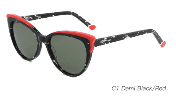 2023 Colorful Summer Sunglasses AS00005 C1 Demi Black Red, wholesale fashion sunglasses China, China sunglasses manufacturer and wholesaler and supplier, wholesale vintage sunglasses, fashion sunglasses accessories, cat eye sunglasses supplier