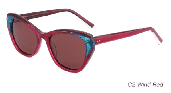 2023 Colorful Summer Sunglasses AS00006 C2 Burgundy, wholesale designer sunglasses China, Wenzhou sunglasses manufacturer and wholesaler and supplier and merchandise wholesaler, designer cat eye sunglasses, master design