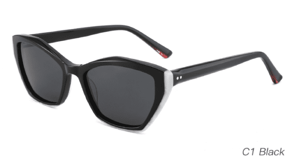 2023 Colorful Summer Sunglasses AS00008 C1 Black, wholesale sunglasses bulk, China Zhejiang Wenzhou sunglasses manufacturer and supplier and wholesaler, retro cat eye sunglasses, sunglasses accessories, sunglasses bulk purchase price discount