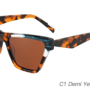 2023 Colorful Summer Sunglasses AS00013 C1 Demi Yellow Green, square sunglasses wholesale, China Zhejiang Wenzhou sunglasses manufacturer and supplier, trend sunglasses, sunglasses accessory