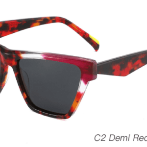 2023 Colorful Summer Sunglasses AS00013 C2 Demi Red Burgundy, square sunglasses wholesale, China Zhejiang Wenzhou sunglasses manufacturer and supplier, trend sunglasses, sunglasses accessory