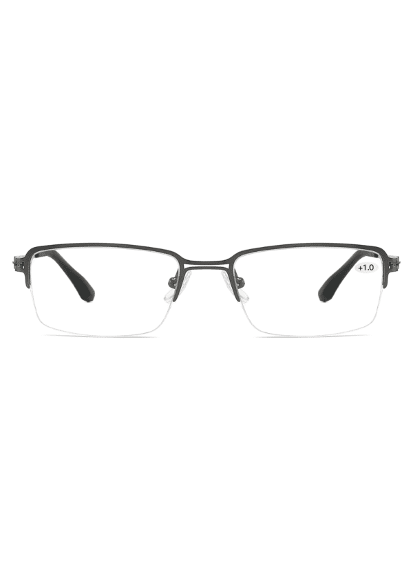 Bulk Wholesale Retangle Reading Glasses RG8307 for Men Front Product Dispaly, China Zhejiang Wenzhou reading glasses manufacturer and wholesaler and supplier, stainless steel glasses, computer glasses