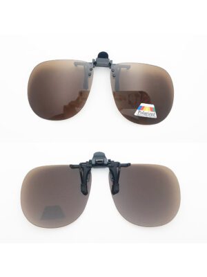 Flip Up Polarized Sunglasses, clip on wholesale, China Zhejinag Wenzhou glasses manufacturer and supplier, glasses parts, brown sunglasses, aviator clip on, fashion clip on, glare blocking, UV protection