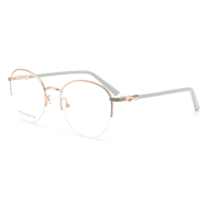 UV-activated Color Changing Glasses Frames, China Zhejiang Wenzhou manufacturing, half-rim, stainless steel, glasses wholesale, product side display
