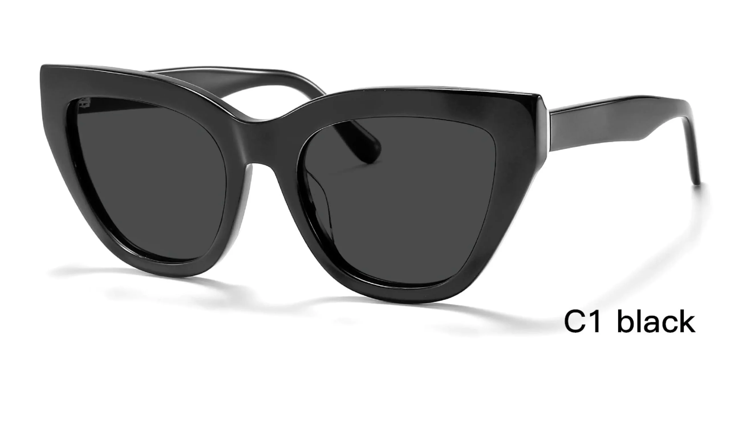 Wholesale Cat Eye Sunglasses, Black, UV protection, acetate sunglasses, low-cost sunglasses
