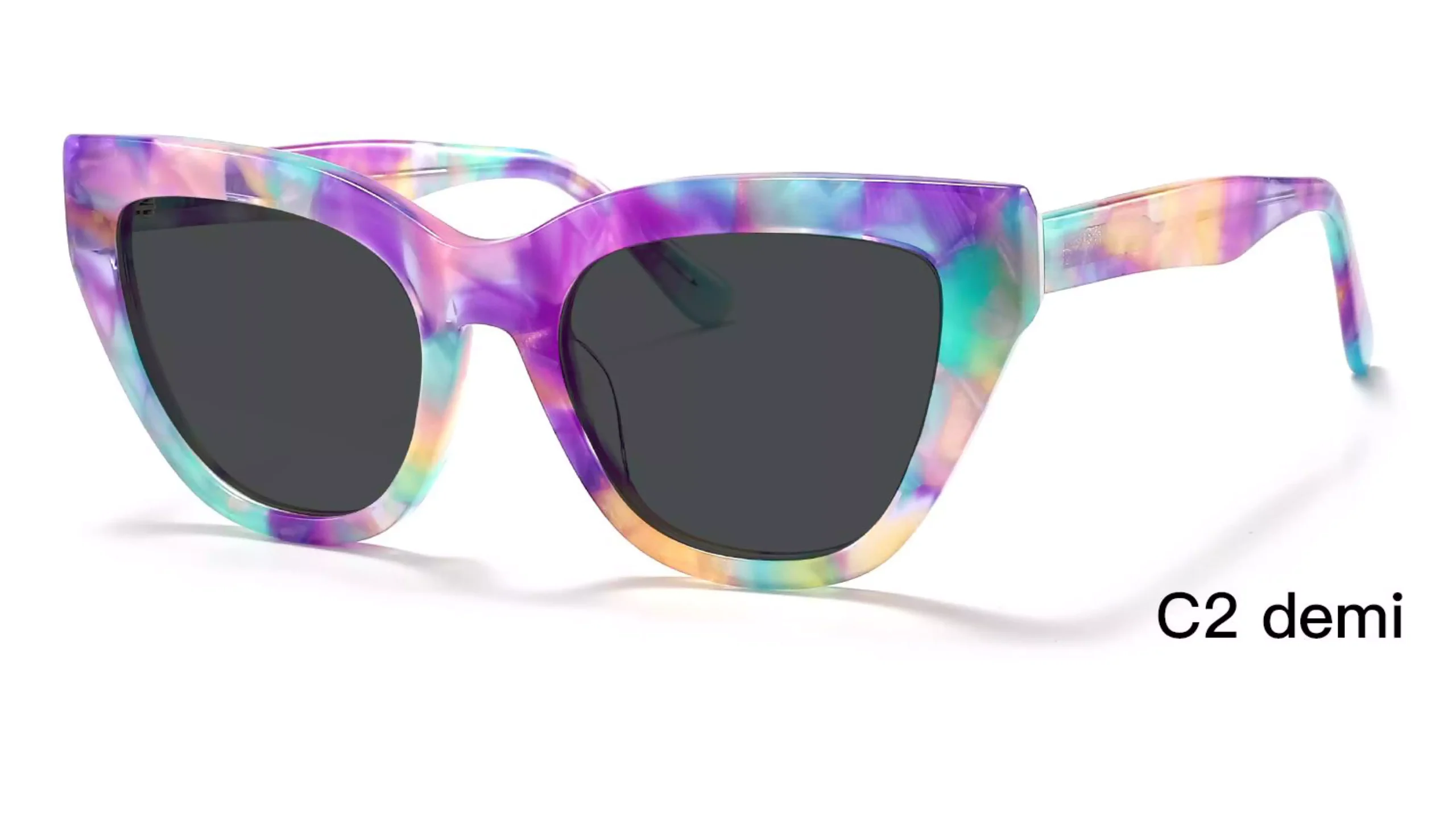 Wholesale Cat Eye Sunglasses, Demi, Dreamy Purple, crystal clear, acetate, care vision, UV protection