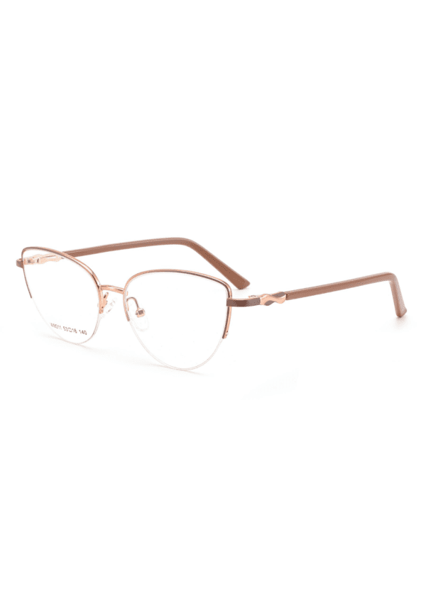 wholesale color changing glasses frames, cat eye glasses frames, UV-activated, glasses accessories, China glasses supplier, rose gold, side display