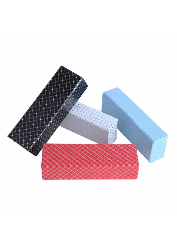 Wholesale Retro Style Glasses Case Custom Logo, China glasses case manufacturer and distributor and supplier, glasses accessories, Striped Eyeglass Case, black, white, blue, red, stainless steel