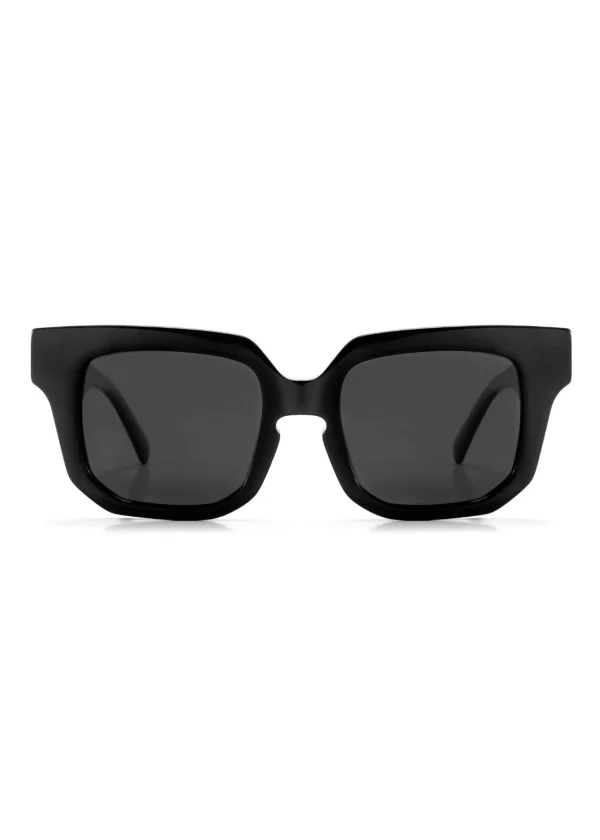 Wholesale Vintage Sunglasses, black, square, wide frame, wide temples, UV protection, acetate, care vision