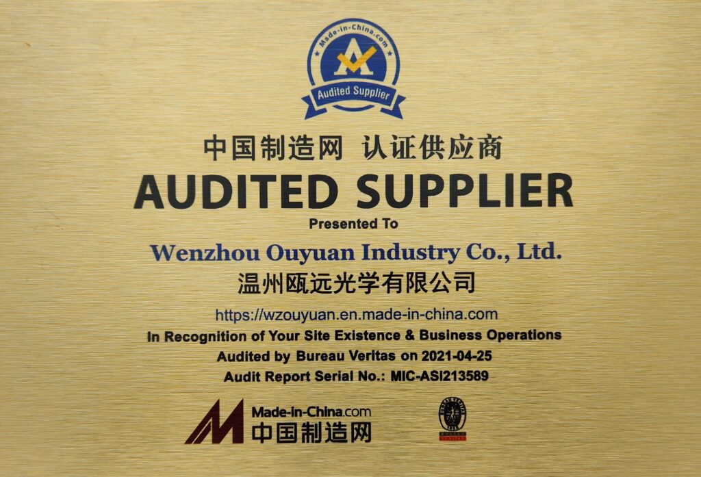 Made In China Audited Supplier, Ouyuan Eyewear