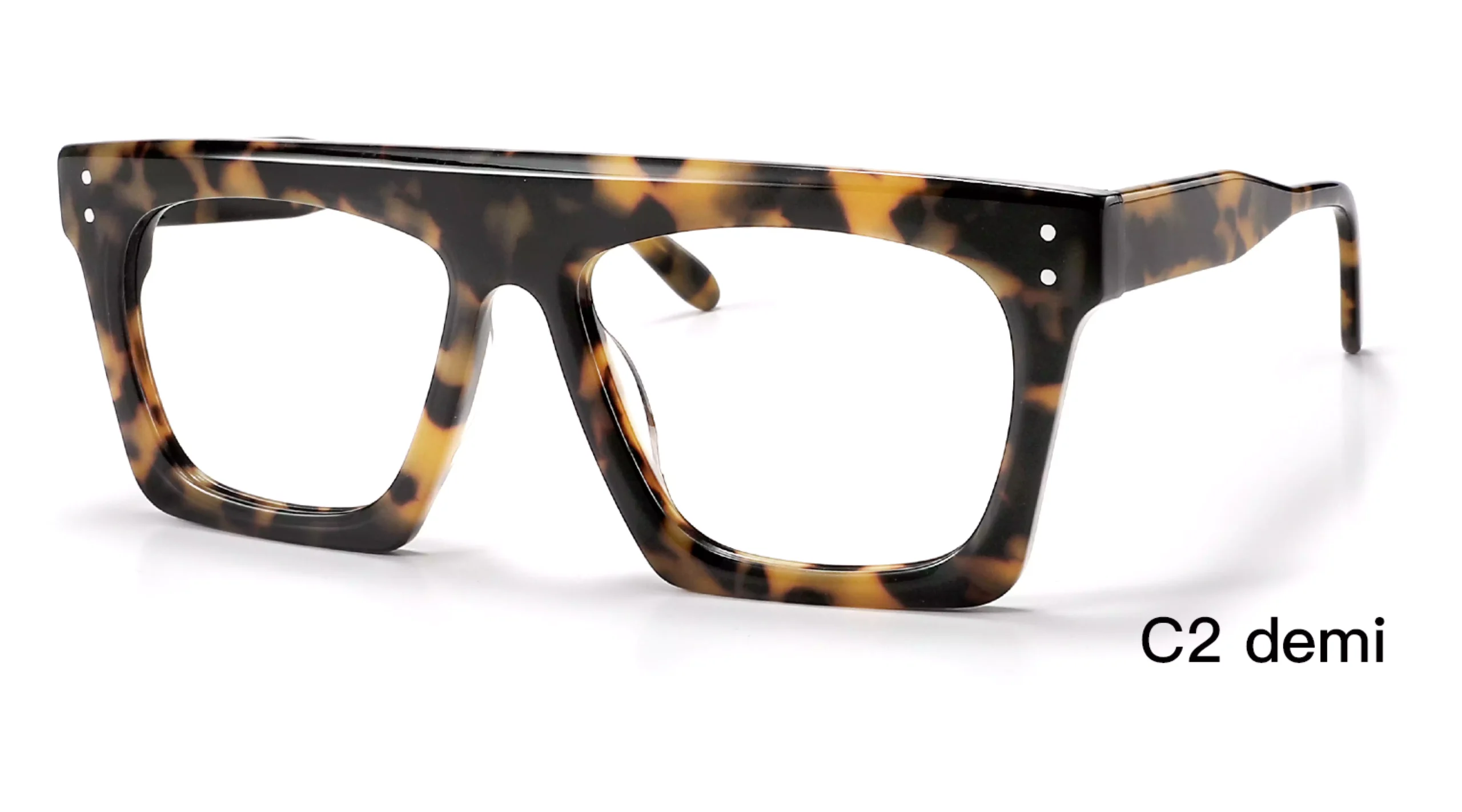 wholesale, hipster, square prescription, glasses frames, hawksbill, round rivets, 45 degree display