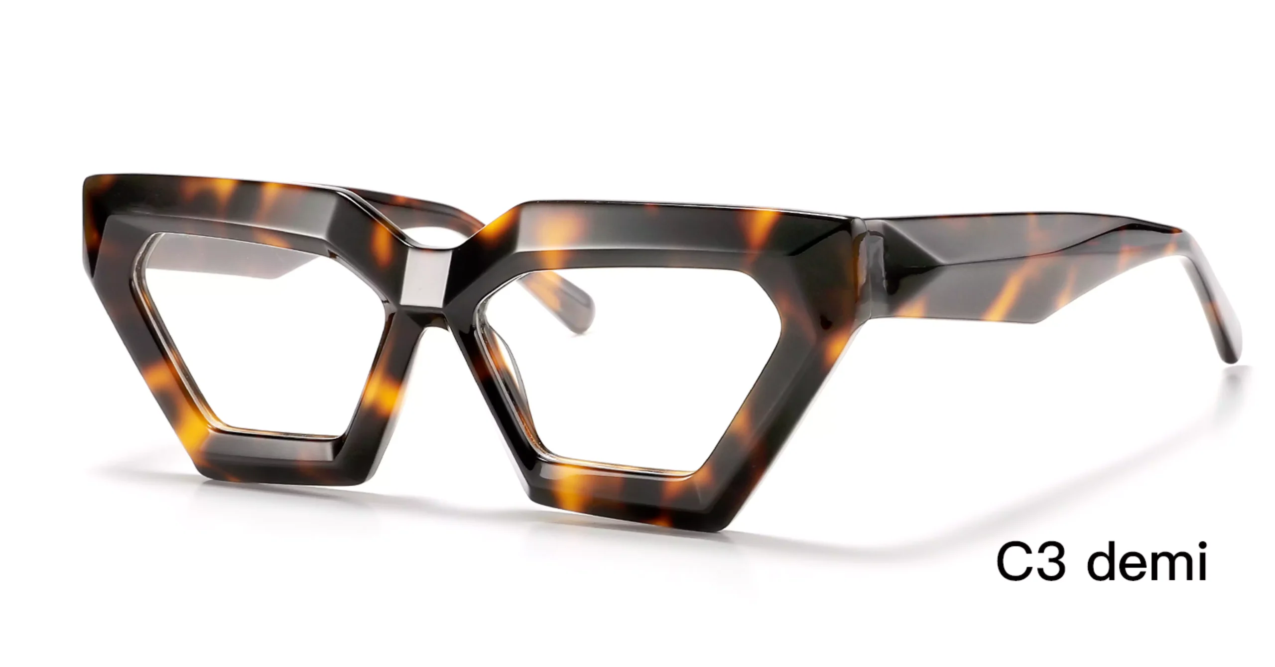 Hawksbill, trapezoidal frame, acetate, replica designer eyeglasses, made in China