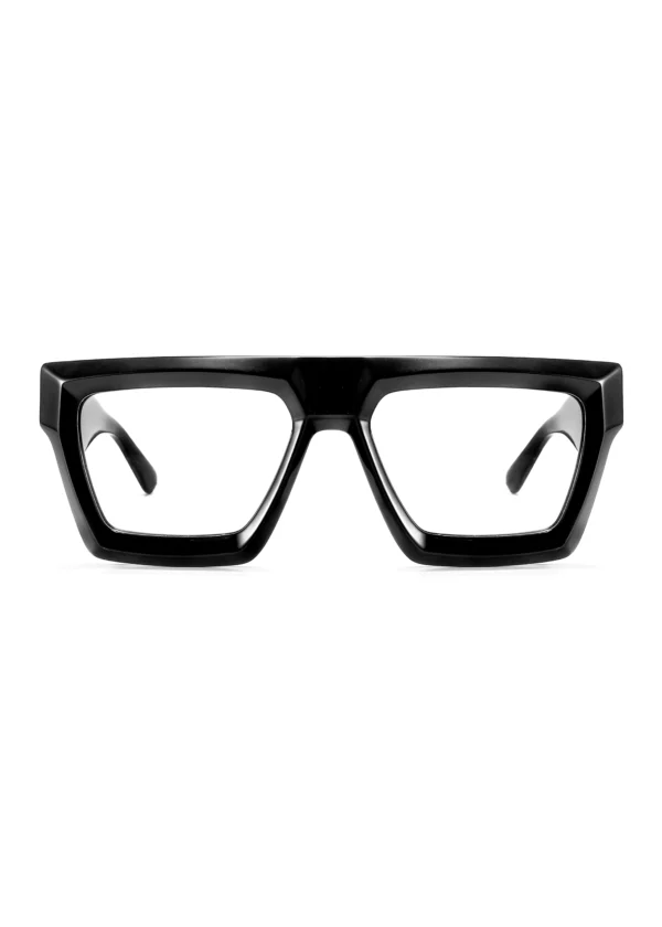 Stereoscopic Replica Eyeglasses, square, wholesale, for opticians, acetate, made in China, black