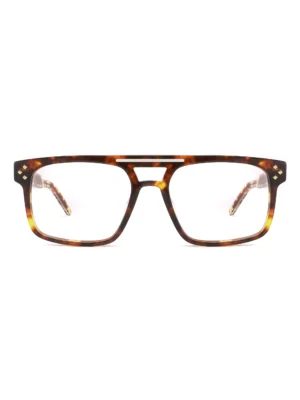 double bridge glasses, square, women's eyeglass, acetate, metal inlay，diamond rivet, tortoise, wholesale