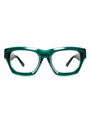 unisex replica eyeglass, stereoscopic frame, square, wholesale, clear green, front display, made in China,acetate