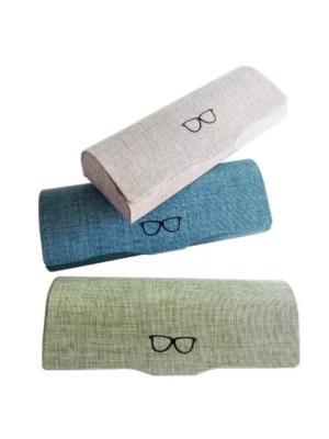 canvas eyeglass case, customizable, needlepoint patterns, stainless steel hard shell, Pink Beige, Blue Teal, Khaki, wholesale from China