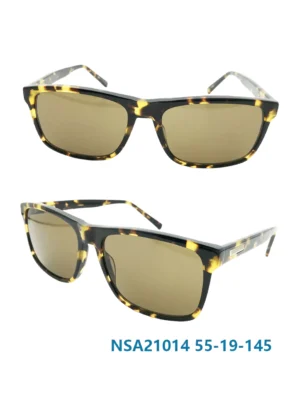 Sunflower Spotted Black Arms Sunglasses, Model NO.NSA21014, China Ouyuan Eyewear Manufacturing, Rectangle, acetate, tortoise