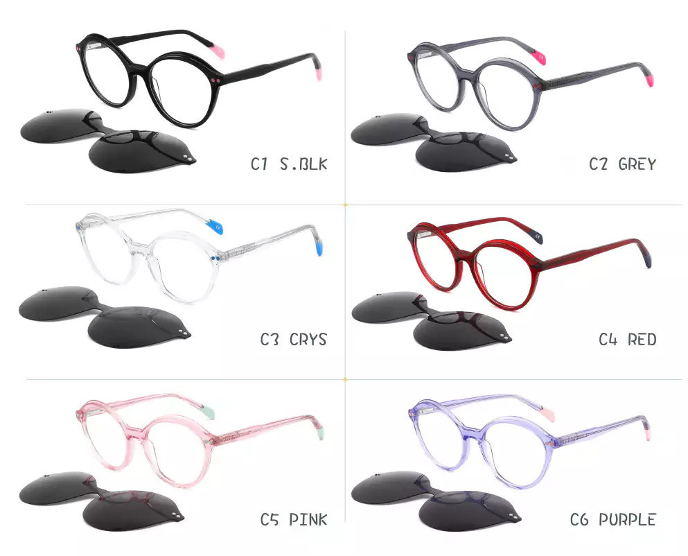 Different Color Children's Clip-Ons Set TAK9034, glasses frames, clip-Ons